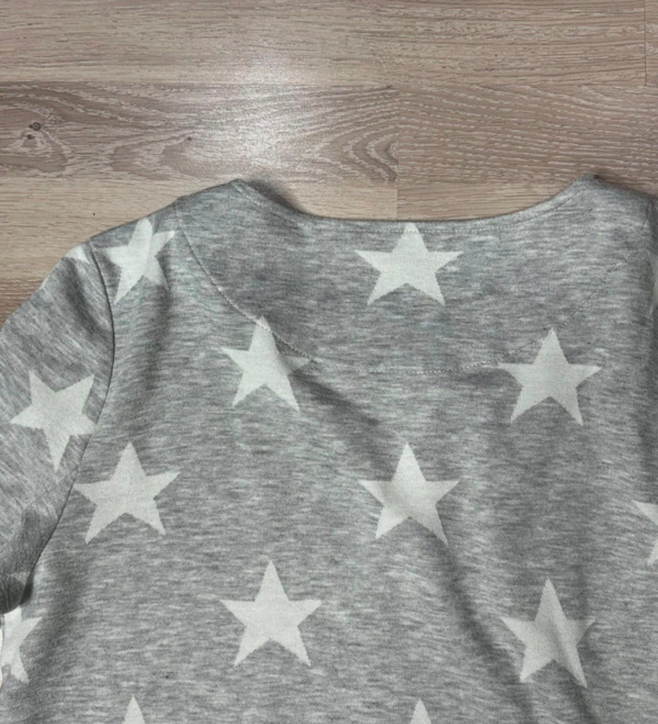 oversized langarm longsleeve jacke cardigan strickjacke stern star muster motiv herbst warm strick