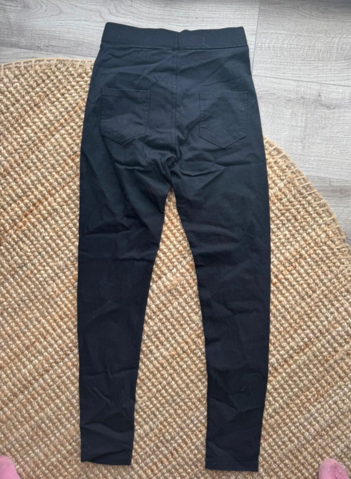 mid waist rise jeans look leggings sport jeggings patches stickereien basic 90s