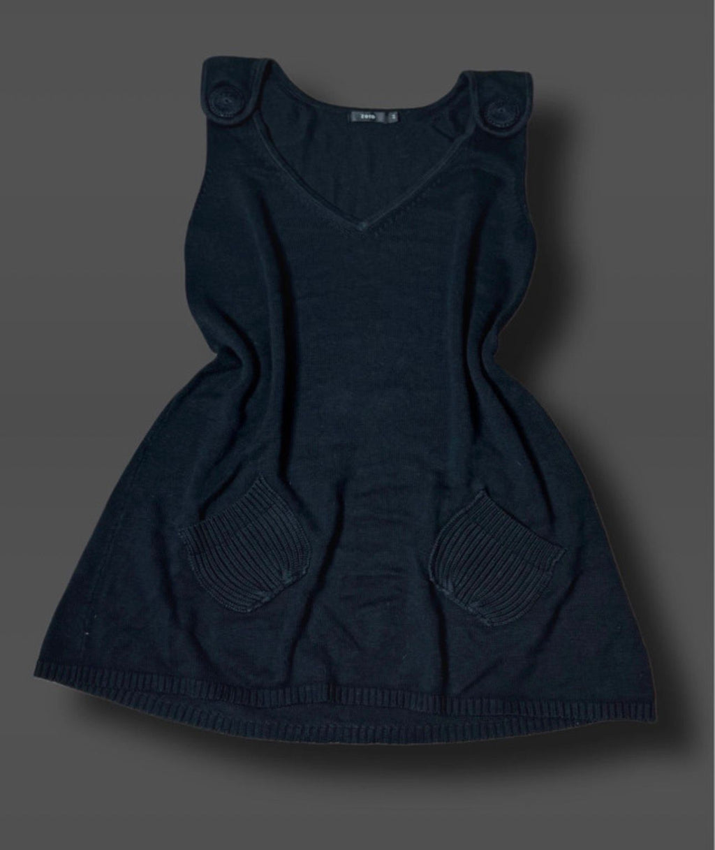 v-ausschnitt träger kleid mini minikleid ärmellos wolle winter warm dress oversized