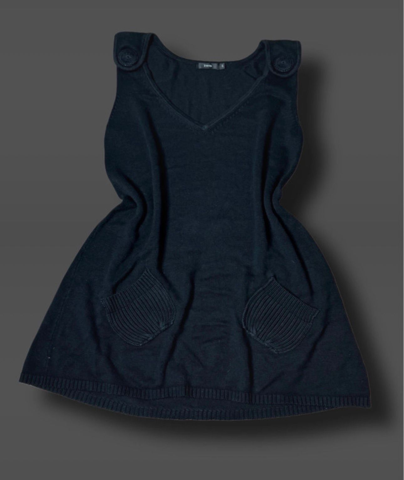 v-ausschnitt träger kleid mini minikleid ärmellos wolle winter warm dress oversized