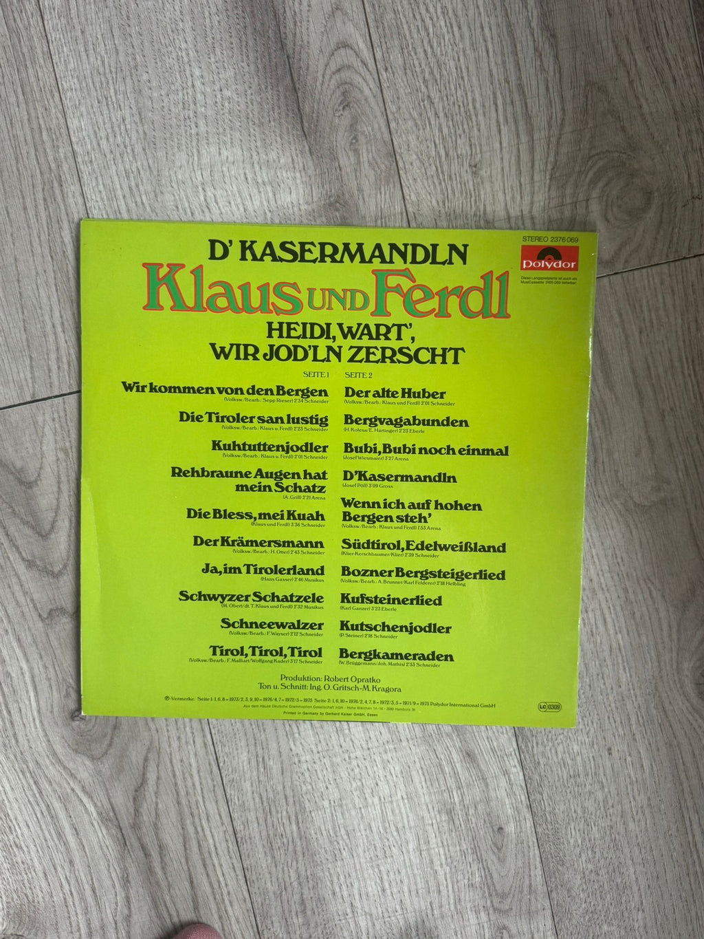 Klaus Und Ferdl, D'Kasermandln - Heidi, Wart', Wir Jodeln Zerscht (Die 20 Erfolgreichsten Lieder Der D'Kasermandl)