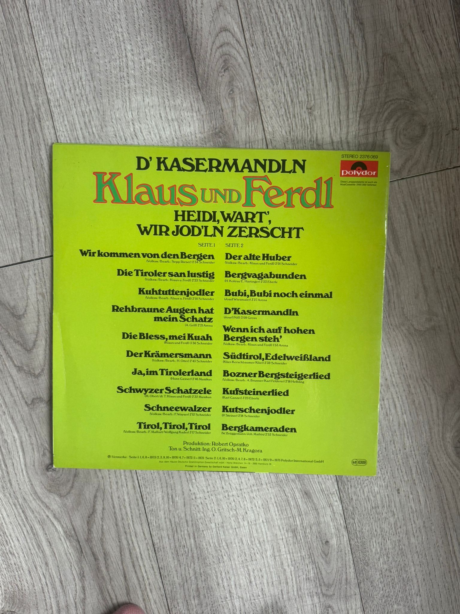 Klaus Und Ferdl, D'Kasermandln - Heidi, Wart', Wir Jodeln Zerscht (Die 20 Erfolgreichsten Lieder Der D'Kasermandl)