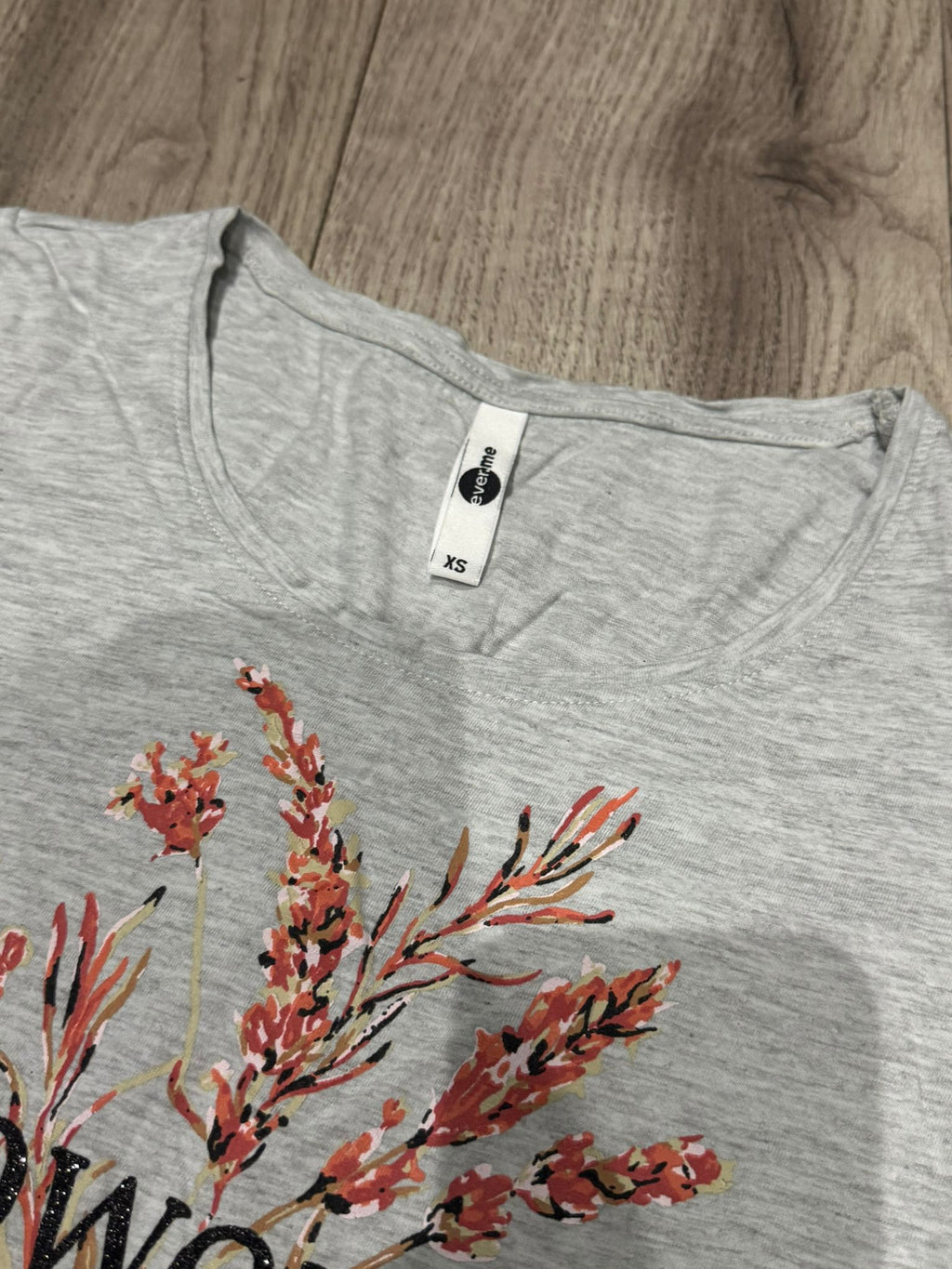 ever.me takko kurzarm shirt tshirt sommer tailliert flowers print druck basic sport muster