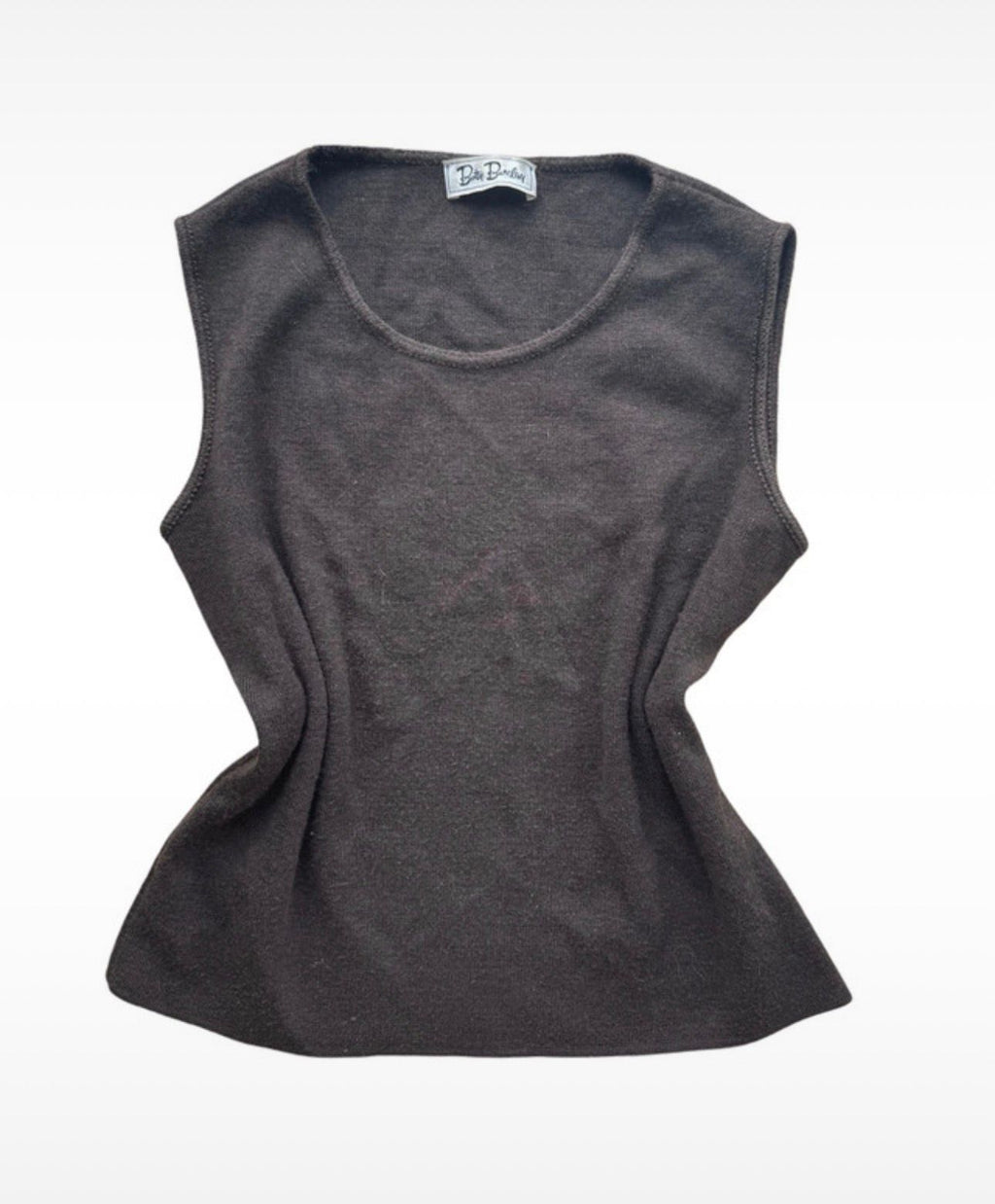 vintage y2k weste pollunder ärmellos warm winter kragenlos stretch cottage 90s