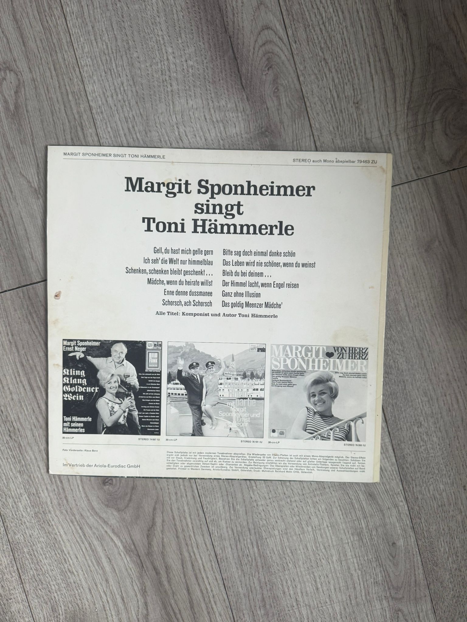 Margit Sponheimer - Margit Sponheimer Singt Toni Hämmerle
