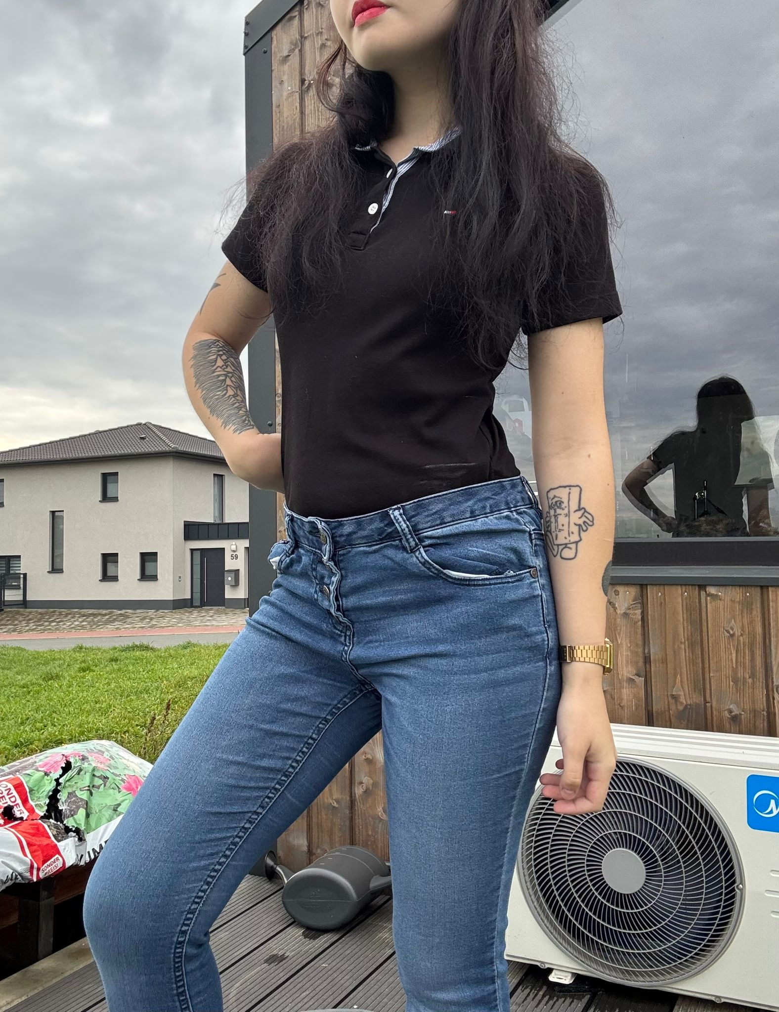 mid waist rise skinny jeans hose skin stretchy fit slim herbst ripped used look