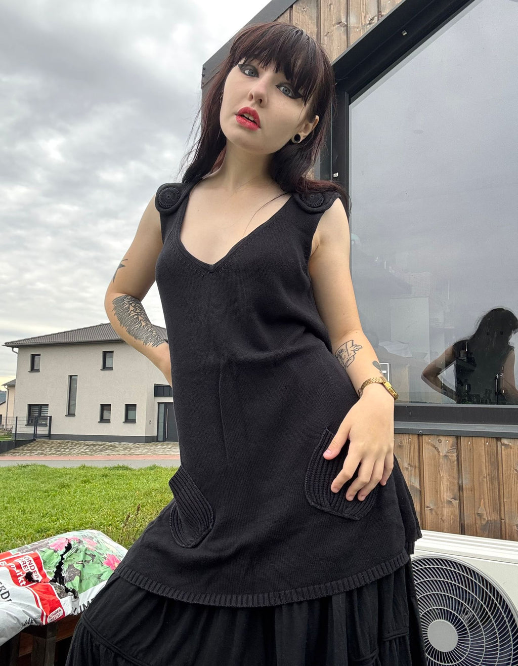 v-ausschnitt träger kleid mini minikleid ärmellos wolle winter warm dress oversized