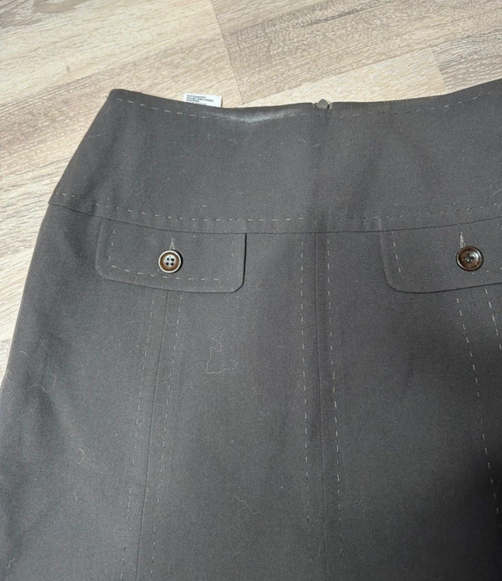 midi high waist rise rock knöpfe taschen sommer leicht luftig details eng schlauch bleistift