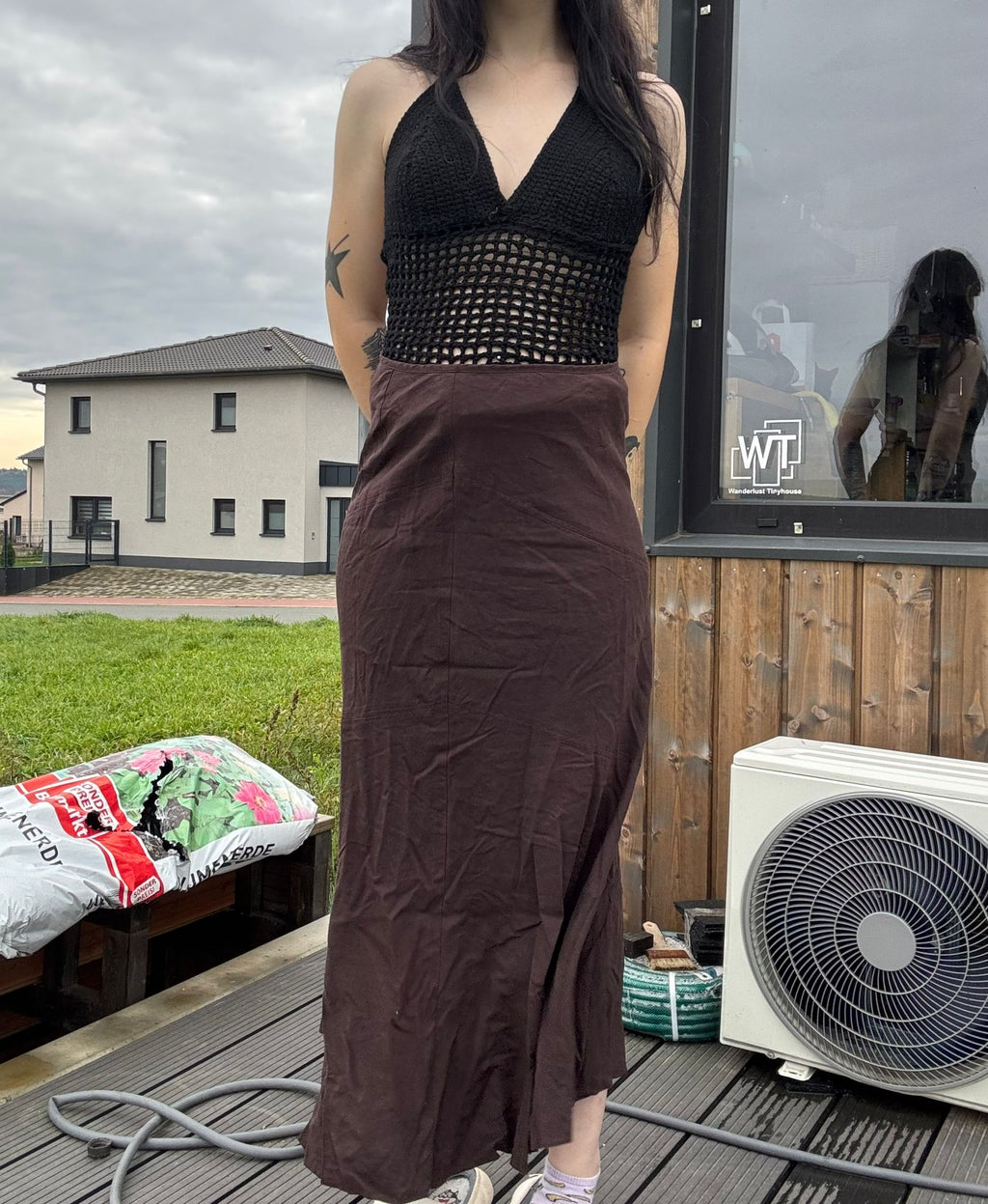 maxi high waist rise rock skirt lang mermaid goth vintage sommer retro y2k