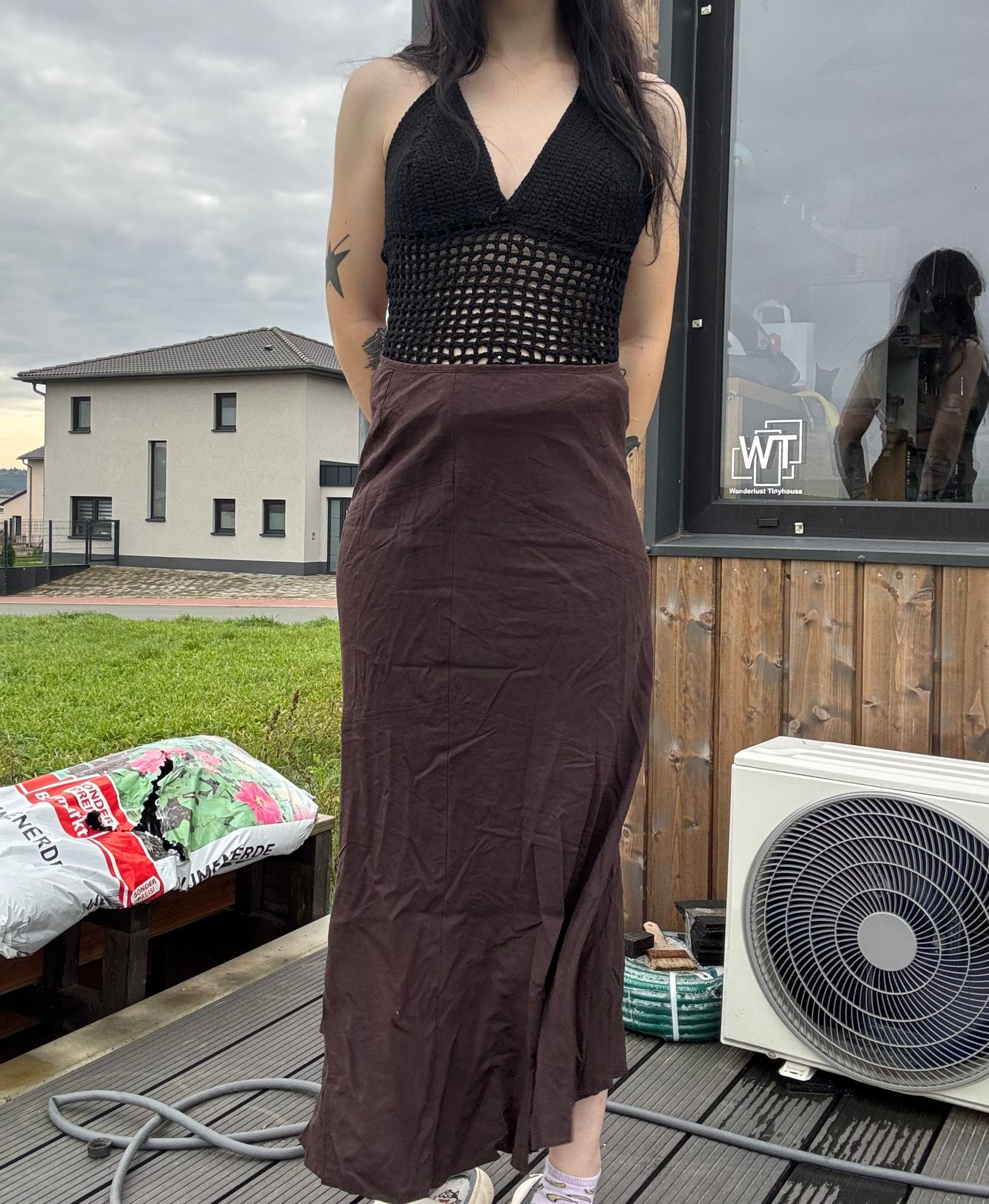 maxi high waist rise rock skirt lang mermaid goth vintage sommer retro y2k