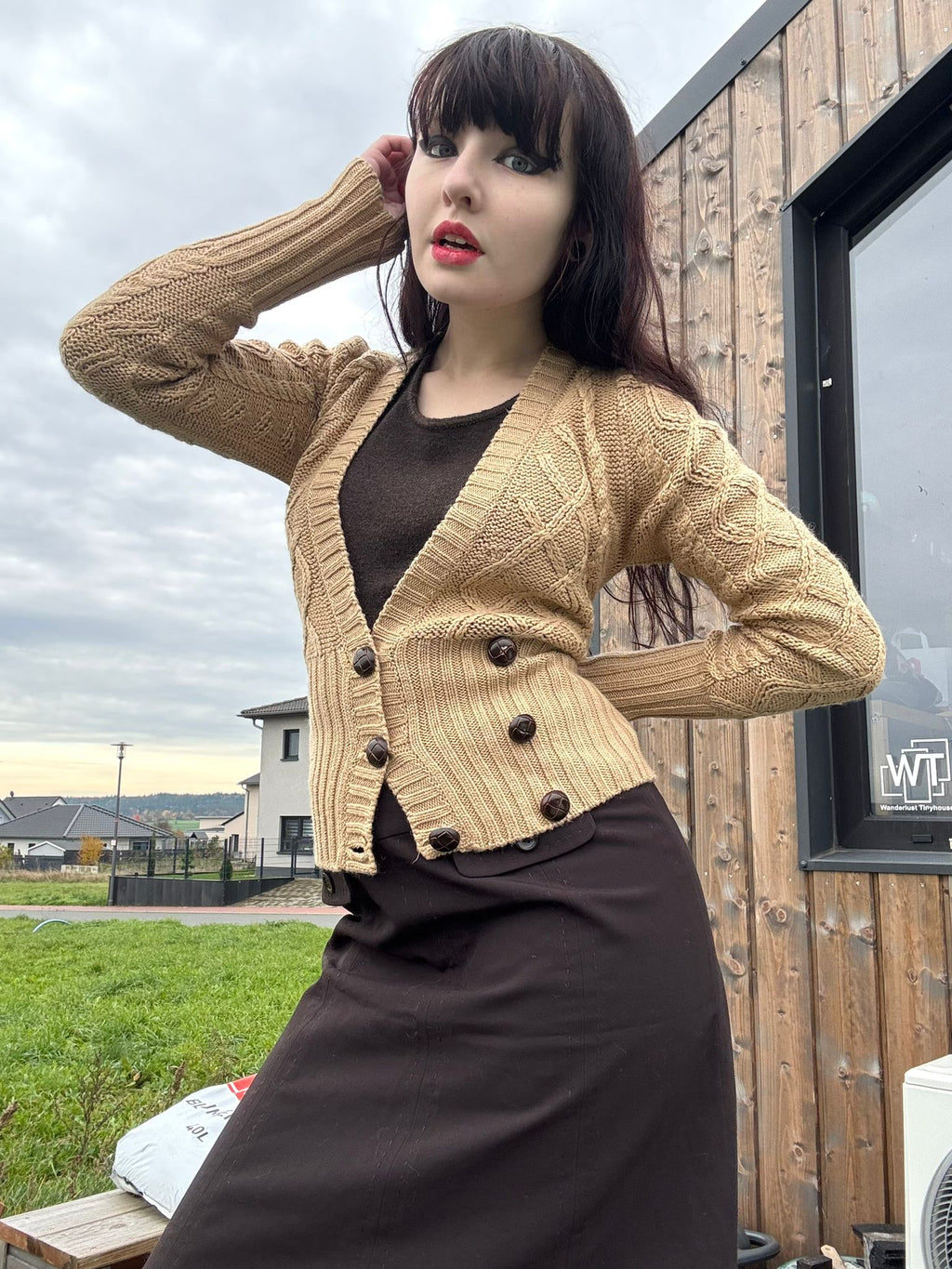 langarm longsleeve strick strickjacke jacke warm spring knöpfe ausschnitt fairy herbst