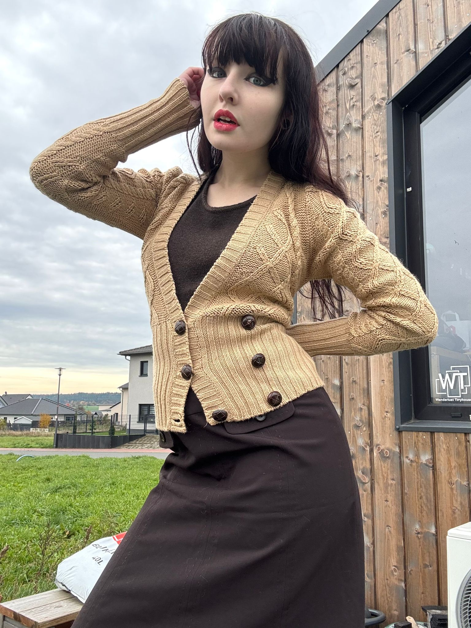 langarm longsleeve strick strickjacke jacke warm spring knöpfe ausschnitt fairy herbst