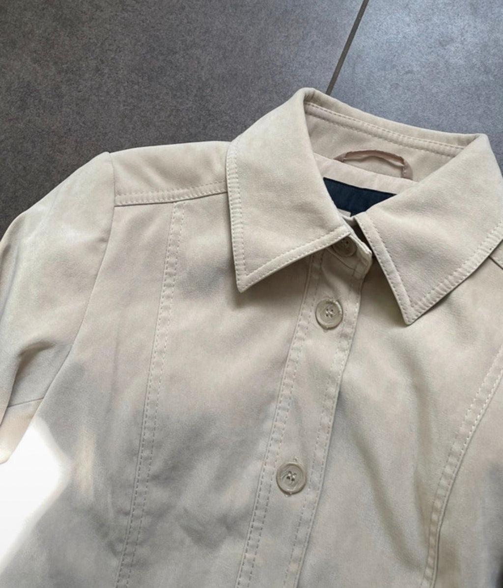 langarm longsleeve herbst mantel coat trench trenchcoat schulterpolster fall autumn kragen taschen