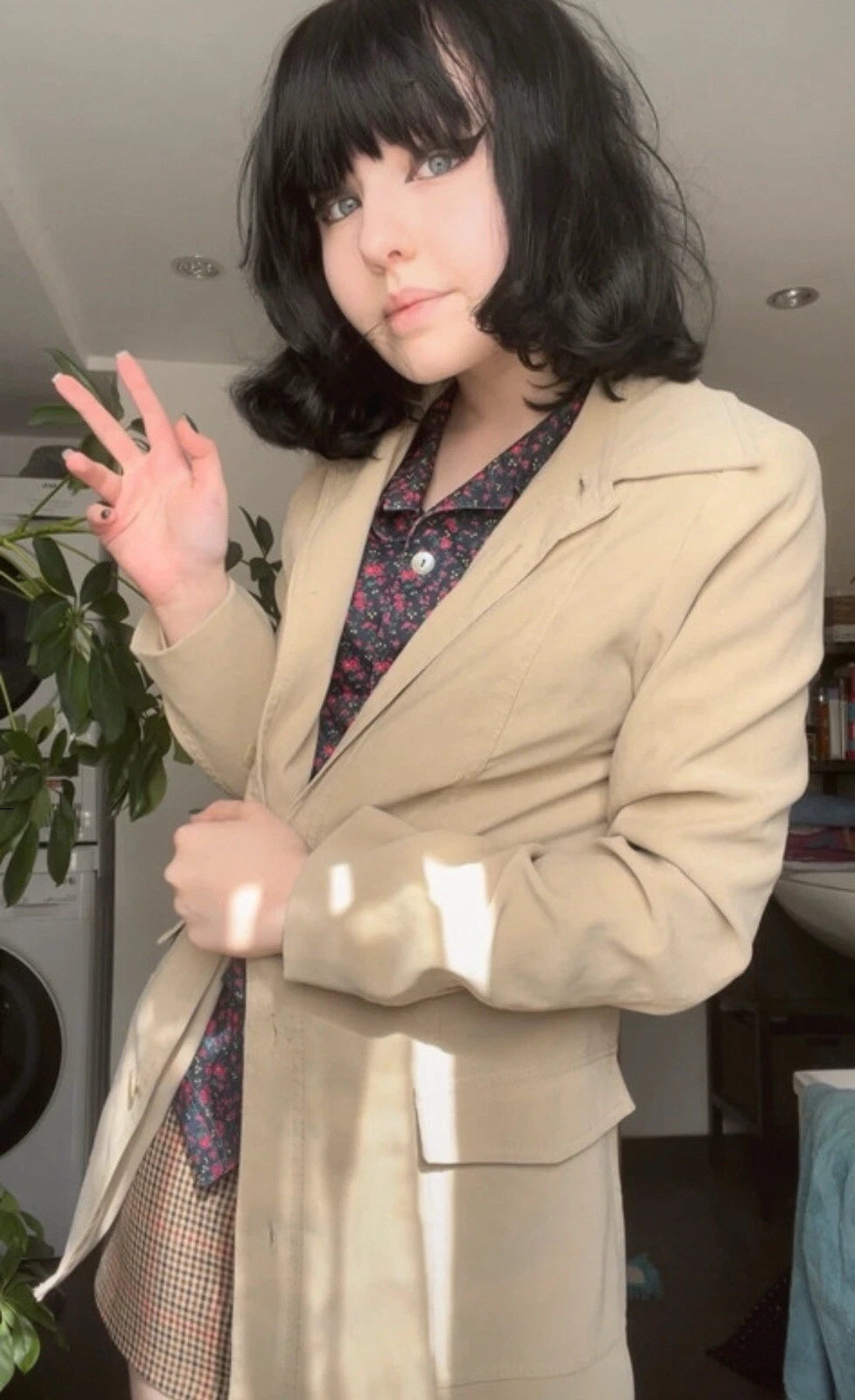 langarm longsleeve herbst mantel schulterpolster fall autumn kragen