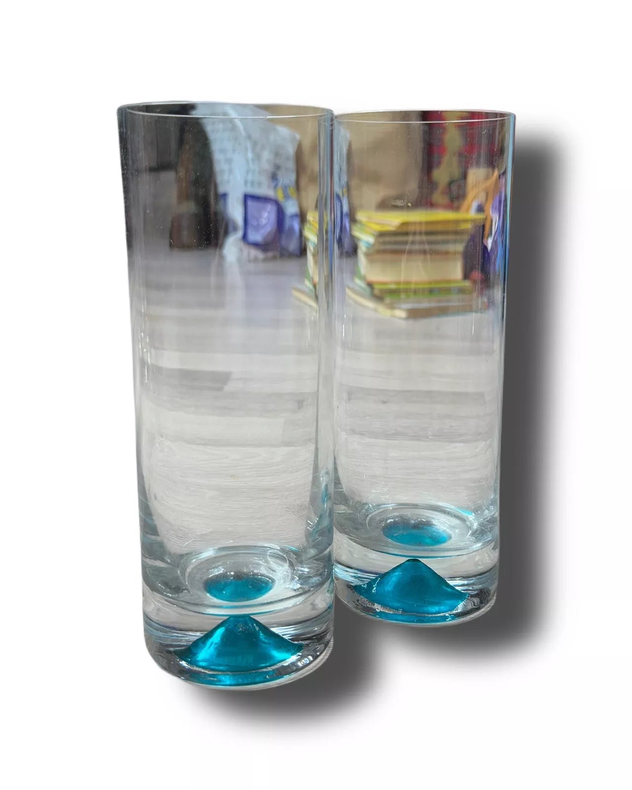 basic glas set zweiteilig blaue akzente gläser becher maritim deko