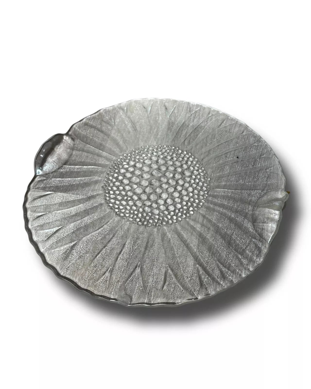 groß sonnenblume motiv servierplatte teller durchsichtig blume