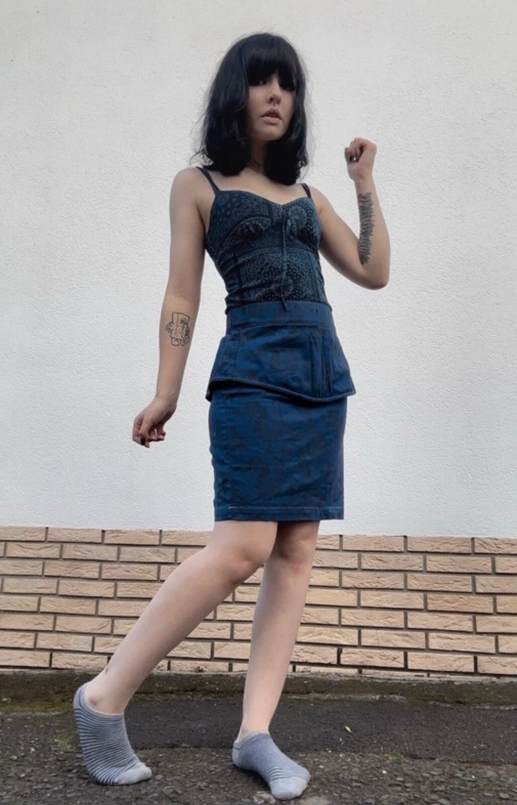 mini sommer rock rüschen leicht reißverschluss blumen floral muster