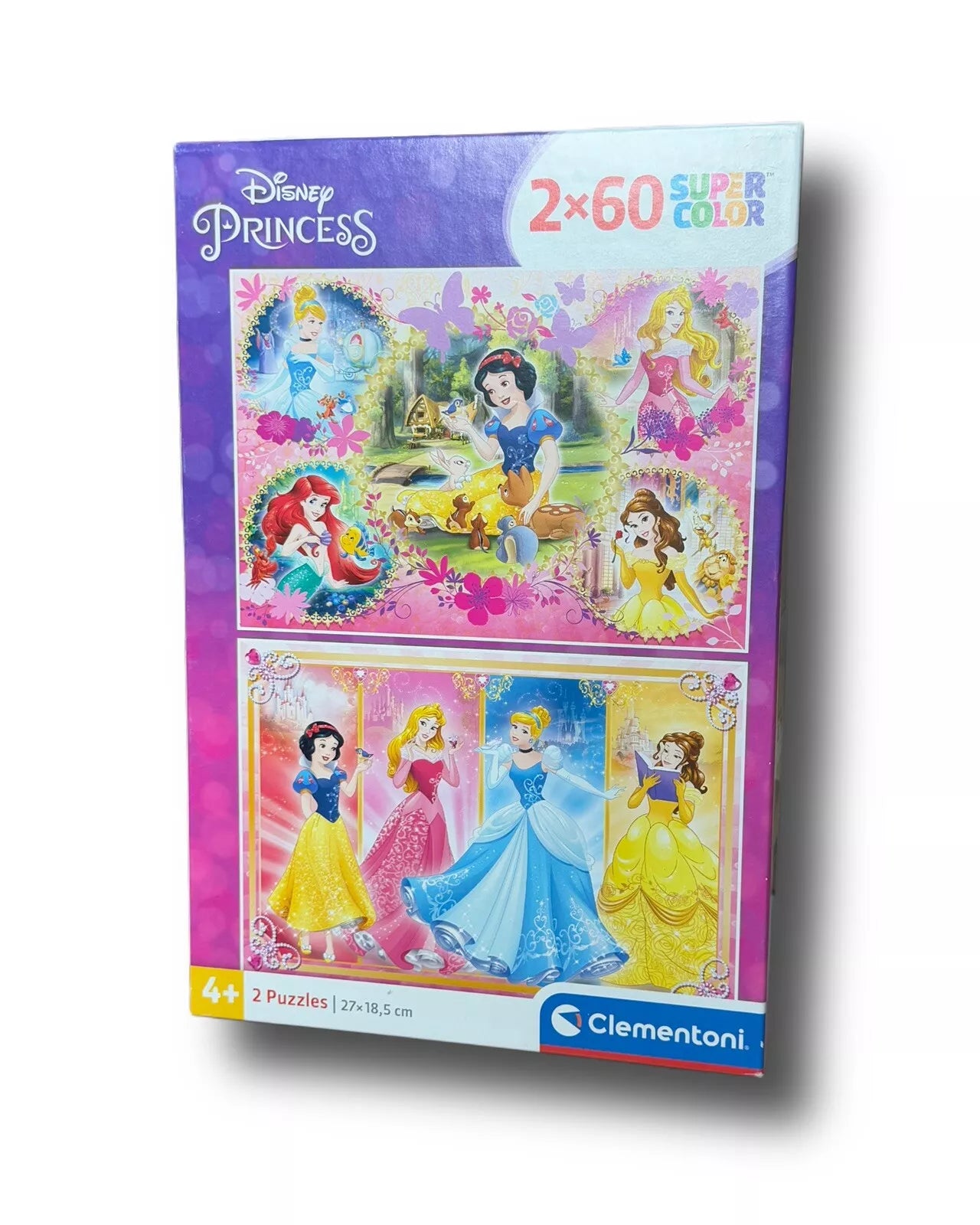 disney princess 2 x 60 puzzle clementoni 4+ prinzessinnen kinder