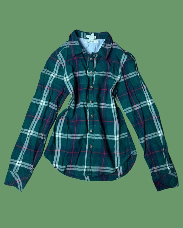 langarm longsleeve karo muster print hemd bluse kragen holzfäller retro emo