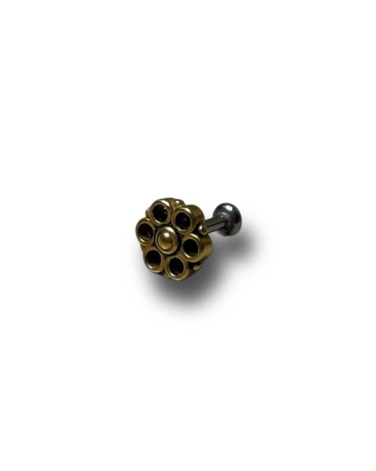blume helix piercing chirurgie metall ohr stecker plug blumen gothic